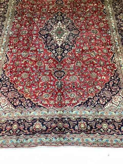 Traditional Antique Area Carpets Wool Handmade Oriental Rugs 296 X 380 cm bottom view homelooks.com