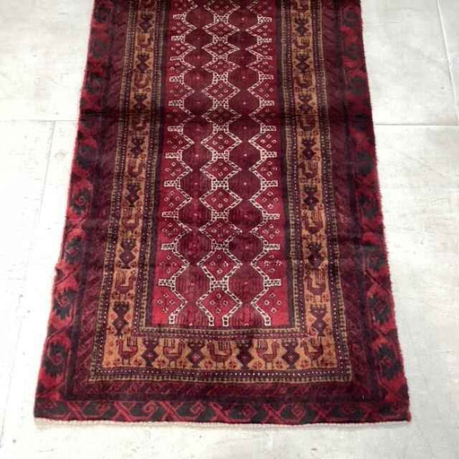 Traditional Antique Area Carpets Wool Handmade Oriental Rugs 90 X 200 cm bottom view homelooks.com